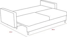 Светлокафяв разтегателен диван 210 cm Eva – Balcab Home