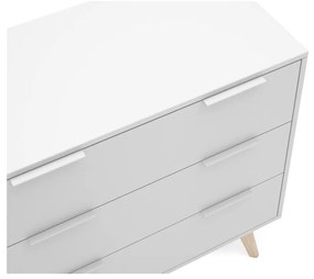 Бял нисък скрин с чекмеджета 80x83 cm Campus - Marckeric