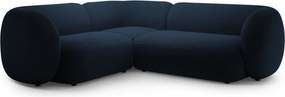 Син кадифен ъглов диван (ляв ъгъл/L форма) Kate – Micadoni