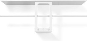 Бяла стоманена стенна закачалка с рафт 100 cm Luno Small – Spinder Design