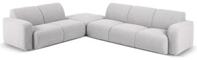 Светлосив ъглов диван от плат букле (ляв ъгъл) Molino - Micadoni Home