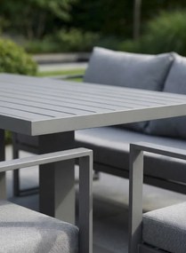 Просторен градински комплект XL-NM-2011 - сив + сиви възглавници