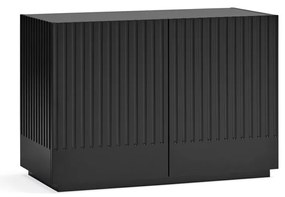 Черен нисък скрин с чекмеджета 100x70 cm Doric - Teulat