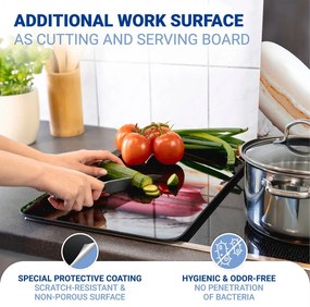 Комплект от 2 стъклени капака за печка , 52 x 30 cm Macarons - Wenko