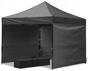 Тристенна парти палатка без прозорци Черен 3m x 3m