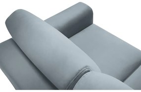 Светлосин кадифен разтегателен диван с място за съхранение 235 cm Kyoto – Cosmopolitan Design