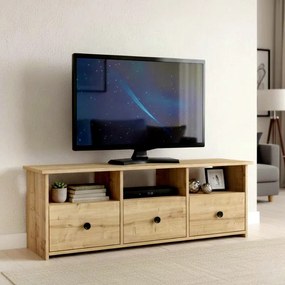 Стойка за телевизор от меламин Mahen в цвят сапфирен дъб 140x35x49.8см.