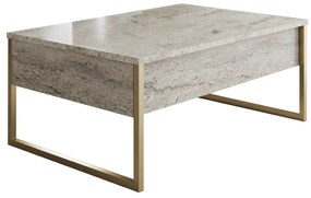 Кафе маса Luxe, цвят Травертин Златен