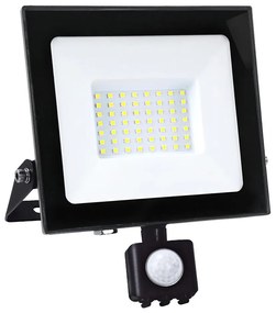 LED Прожектор със сензор LED/50W/230V 6500K IP44 черен