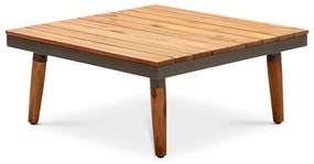 Сив градински диван със структура от акациева дървесина Lustio - Bonami Selection