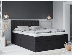Тъмно сиво двойно легло , 200 x 200 cm Jade - Mazzini Beds