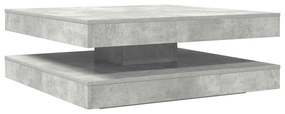 3321354 vidaXL Маса за кафе, въртяща се на 360 градуса бетон сива 90x90x34,5см