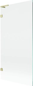 Mexen Lunar L параван за вана 1-крилен 90 x 150 см, прозрачен, златисто четкан - 897L-090-000-55-00