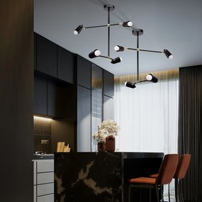 Лампа APP1708-4CP BLACK + GOLD