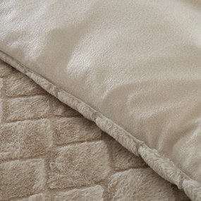 Бежово спално бельо от микрофибър за двойно легло 200x200 cm Cosy Diamond - Catherine Lansfield
