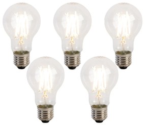 Комплект от 5 LED крушки E27 с 3-степенно димиране A60 5W 700 lm 2700K