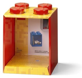 Детски червен стенен рафт Brick 4 - LEGO®