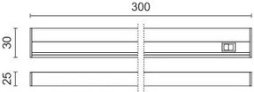 Линеен осветител LED 561-Mήκος 30 cm.