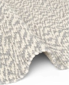 Светлосив/кремав ръчно изработен вълнен кръгъл килим ø 160 cm Lyon Beans – Elle Decoration