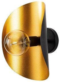 Черна и златисто стенна лампа Sivani – Opviq lights