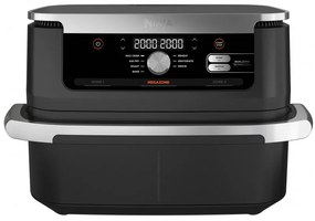 Двоен фритюрник с горещ въздух Ninja AF500EU, 10.4 л, 7 програми, Таймер, Независими зони, Черен