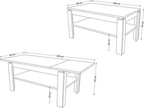 АСТИ-Р Дъб Оазис - МОДЕРНА МАСА/РАЗТЕГАТЕЛНА МАСА