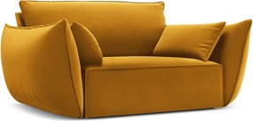 Кадифено кресло в цвят горчица Vanda – Mazzini Sofas