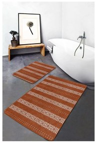 Кафяви кадифени килими за баня в комплект от 2 бр. 60x100 cm – Mila Home