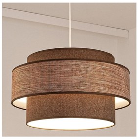 Пендел GRACE 1xE27/60W/230V кафяв/бежов