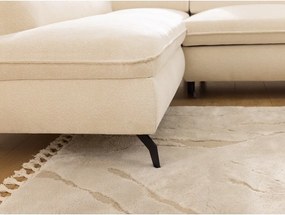 Кремав шенилов ъглов диван (ляв ъгъл L форма) Marbeya – Ropez