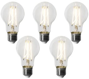 Комплект от 5 димируеми LED крушки E27 A60 6W 500LM 3000K