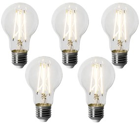 Комплект от 5 E27 димируеми LED крушки A60 6W 500 lm 3000K
