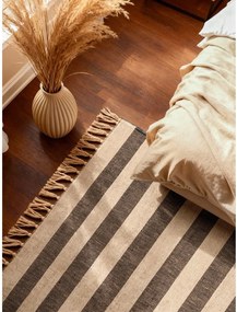 Черен/кремав двустранен/ръчно изработен ютен килим 160x230 cm Playa – Hanse Home