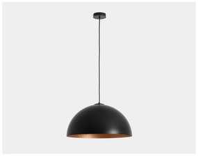 Черна висяща лампа с детайли в меден цвят , ø 50 cm Lord - CustomForm