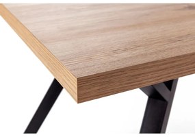 Трапезна маса с дъбова дървена плоскост в естествен цвят 90x160 cm Marion – Marckeric