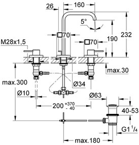 Кран за мивка Grohe Allure 3 дупки