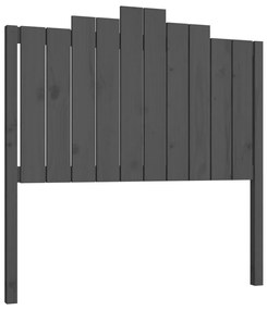 818457 vidaXL Горна табла за легло, сива, 106x4x110 см, бор масив