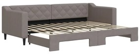 3197424 vidaXL Канапе с изтеглящо разтегателно легло таупе 80x200 см плат