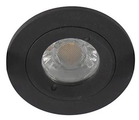 Комплект от 6 модерни вградени спота черни кръгли IP44 - Xena