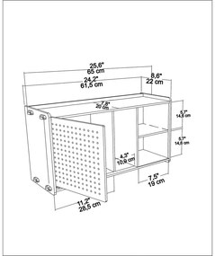 Стенен шкаф за книги в дъбов декор в естествен цвят 65x30 cm Sima - Kalune Design