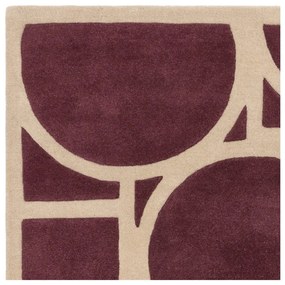 Тъмнокафяв вълнен килим 160x230 cm Metro Plum - Asiatic Carpets