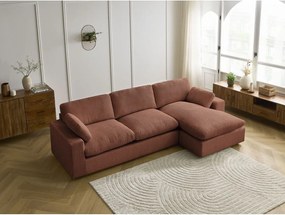 Оранжев ъглов диван от рипсено кадифе Belair – Bobochic Paris