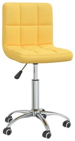 3087538 vidaXL Въртящ се трапезен стол, горчица, кадифе