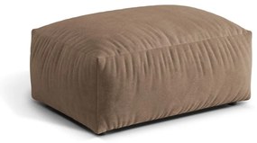 Светлокафява кадифена модулна табуретка Martina – Micadoni