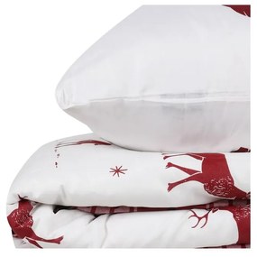 Спално бельо с чаршаф от памучна смес за двойно легло Claret Red, 200 x 220 cm Geyik - Mijolnir