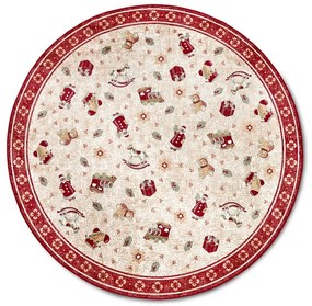 Червен кръгъл килим с коледен мотив със смес от памук ø 200 cm Toy's Delight Red Christmas – Villeroy&amp;Boch