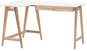 Работна маса с бял плот 85x135 cm Luka - Ragaba