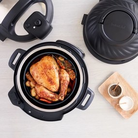 Мултикукър Instant Pot Duo Crisp + Air Fryer 140004201, 1500 W, 8 л, 11 програми, Кошница Air Fryer, EvenCrisp, Инокс