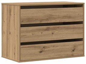 852860 vidaXL Ъглов скрин с чекмеджета дъб артизан 80x41x58см инженерно дърво