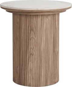 Кръгла странична масичка с плот от имитация на мрамор ø 45 cm Athens – House Nordic